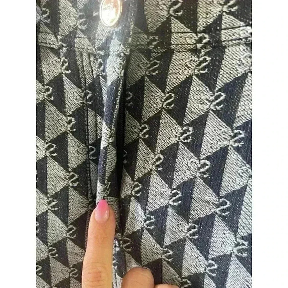 NWT Sandro Women's Blue Navy Logo Ruffle Paulina Mini Skirt Size Small 2 4 - Picture 13 of 16